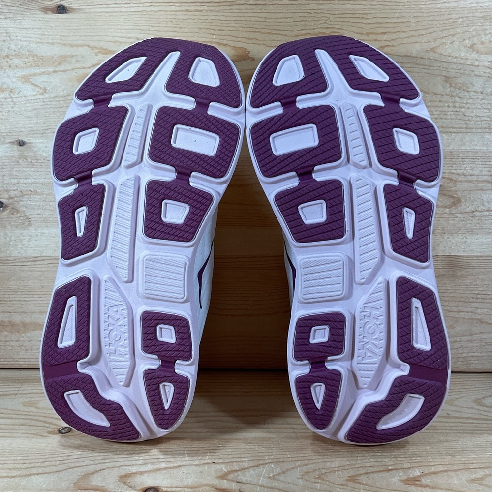 Hoka One Bondi 9 Running Shoes Women’s 9.5 D WIDE White Pink Opal 1162014 WKP - Picture 8 of 9